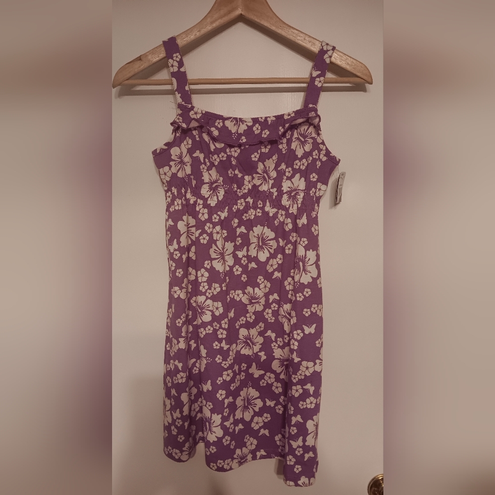 Girls Purple Floral Sundress
